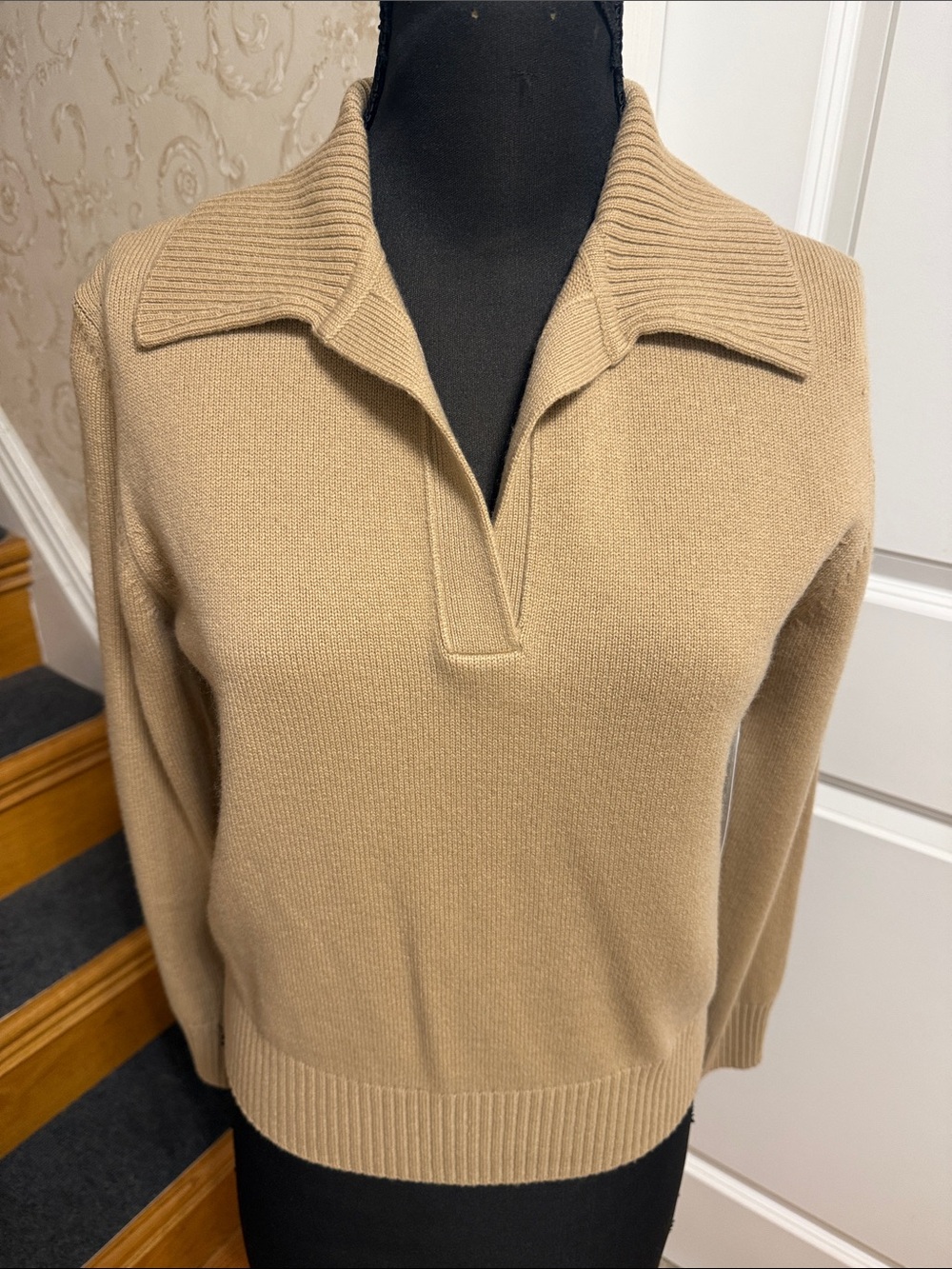 NWT Athletics Women's Collared Pullover Sweater in Camel. Size S